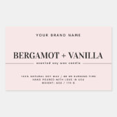 モダン蝋燭包装テンプレート 長方形シール (正面)