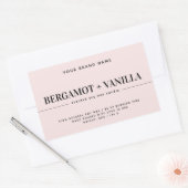 モダン蝋燭包装テンプレート 長方形シール (封筒)