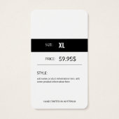 モダン衣料価格つるラベル (裏面)