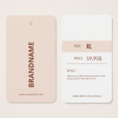 モダン衣料価格つるラベル (正面&裏面)