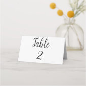 モダン表の白い結婚座席表 プレイスカード (正面)