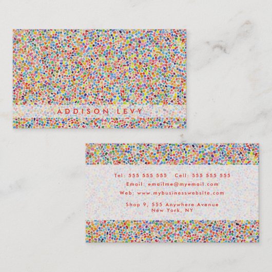 モダン表現主義アートウォーター絵を描カラー 予約カード (正面/裏面)