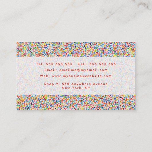 モダン表現主義アートウォーター絵を描カラー 予約カード (裏面)