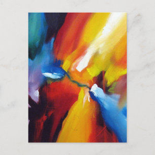 モダン表現主義抽象芸術絵画のテンプレート ポストカード