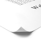 モダン表10の結婚座席表 ポスター (角)