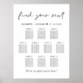 モダン表10の結婚座席表 ポスター (正面)