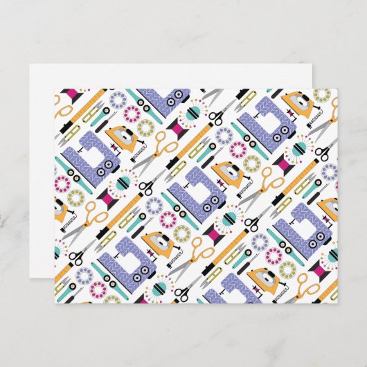 モダン裁縫用品とツールはがき ポストカード (正面/裏面)