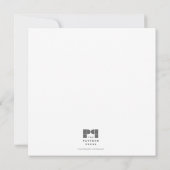 モダン裁縫用品とツールパターン サンキューカード (裏面)