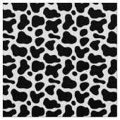 モダン裁縫用白黒牛パターン ファブリック (クローズアップ)