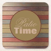 モダン装飾的ストライプ スクエアペーパーコースター (正面)