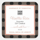 モダン製品点々のある包装ラベルのカスタムロゴ スクエアシール (正面)