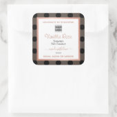 モダン製品点々のある包装ラベルのカスタムロゴ スクエアシール (バッグ)