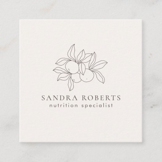 モダン角栄養専門店 スクエア名刺 (正面)