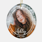 モダン記念カスタム記念写真 セラミックオーナメント (左)
