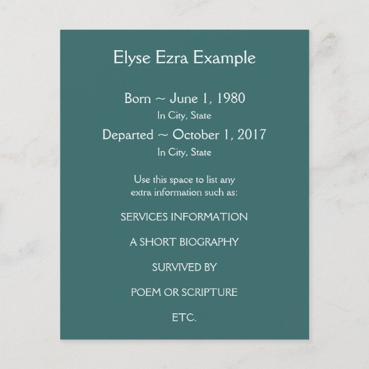 モダン記念カード (裏面)