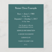 モダン記念カード (裏面)