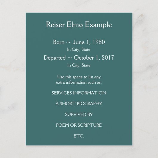 モダン記念カード (裏面)