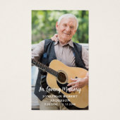 モダン記念シンプル写真葬式祈りの言葉カード (正面)