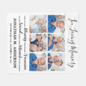 モダン記念パーソナライズされた6枚 フリースブランケット (正面(横))