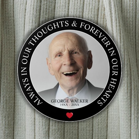 モダン記念写真の献上品 |葬儀 缶バッジ