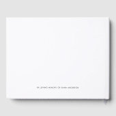 モダン記念写真エレガント葬 ゲストブック (裏面)