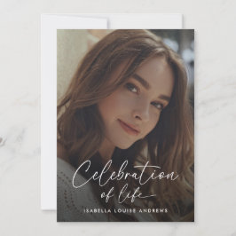 モダン記念写真シンプルお祝い 招待状