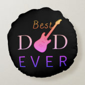 モダン記念最高のパパ写真集Fanteers Day ラウンドクッション (裏面)