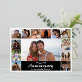 モダン記念結婚写真コラージュ箔カード 箔招待状 (立ち正面)