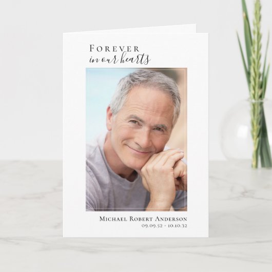 モダン記念葬儀を畳んだ写真 プログラム (正面)