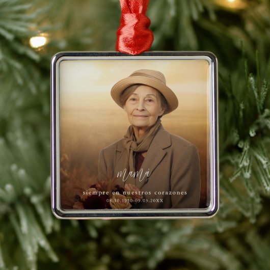 モダン記念記念スペインの写真 メタルオーナメント (ツリー)