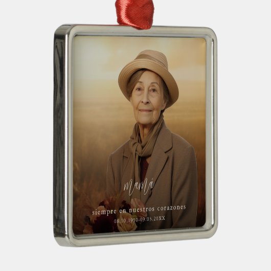 モダン記念記念スペインの写真 メタルオーナメント (右)