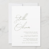 モダン詳細付き聖書名結婚 招待状 (正面)