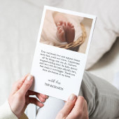 モダン誕生の統計生まれたばかりの写真の発表 サンキューカード