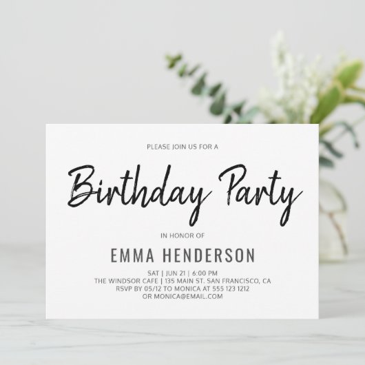 モダン誕生会 招待状 (スタンド正面)