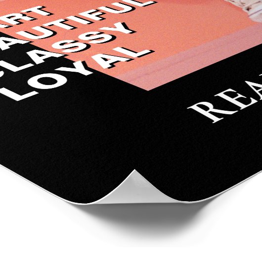 モダン誕生日カスタムマガジンカバー、ポートレート ポスター (角)