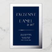 モダン誕生日カスタムマガジンカバー、ポートレート 箔招待状 (正面)