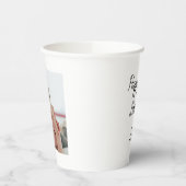 モダン誕生日カスタム写真パーティー25thギフト 紙コップ (左)