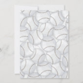 モダン誕生日シンプルウォーター野球可愛い 招待状 (裏面)