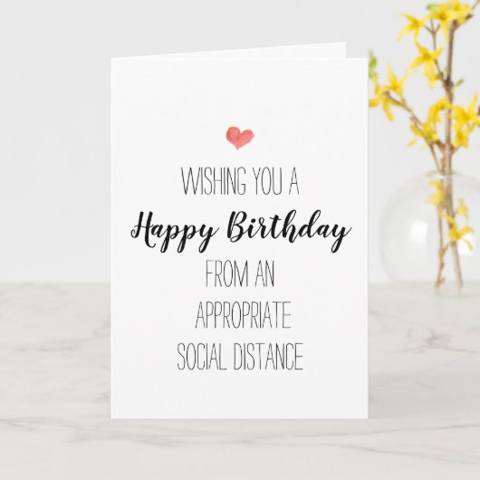 モダン誕生日ミニマル社会不安 カード (黄色い花)