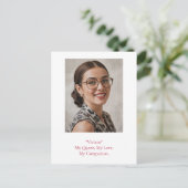 モダン誕生日写真 ポストカード (スタンド正面)