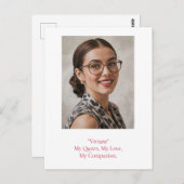 モダン誕生日写真 ポストカード (正面/裏面)