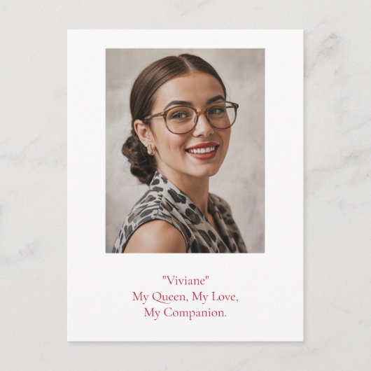 モダン誕生日写真 ポストカード (正面)