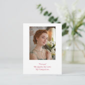 モダン誕生日写真 ポストカード (スタンド正面)