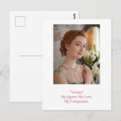 モダン誕生日写真 ポストカード (正面/裏面)