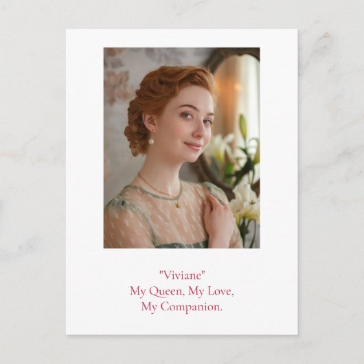 モダン誕生日写真 ポストカード (正面)