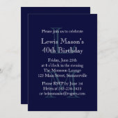 モダン誕生日招待状 招待状 (正面/裏面)