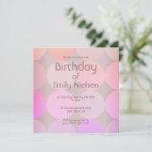 モダン誕生日招待状 招待状 (スタンド正面)