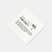 モダン誕生日結婚の白黒おもしろいファクト スタンダードカクテルナプキン (角)