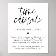 モダン誕生日1回目のカプセルのサイン