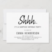 モダン誕生日 招待状 (正面)